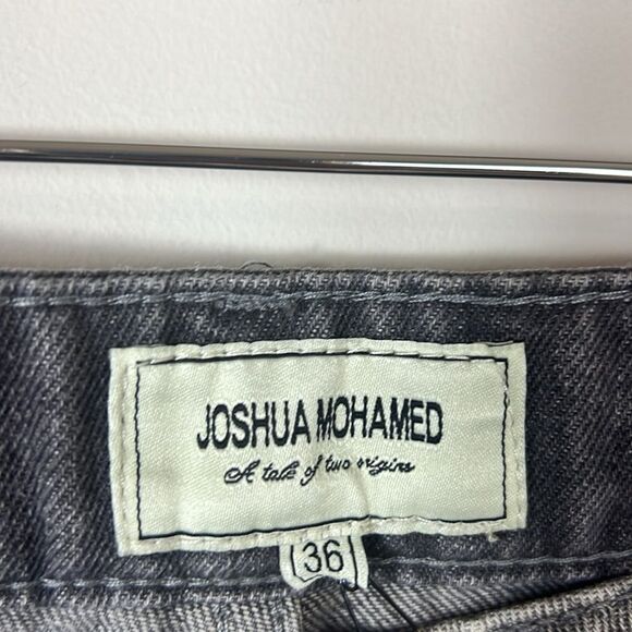 NWOT Joshua Mohamed Wide Leg Denim Cargo Pants Baggy Size 36 x 32 - Picture 6 of 11